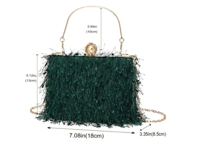 Tassel Handbags Women Dress Party Evening Bag Fashion Luxury Designer Square Bags Crossbody Shoulder Bag Ladies