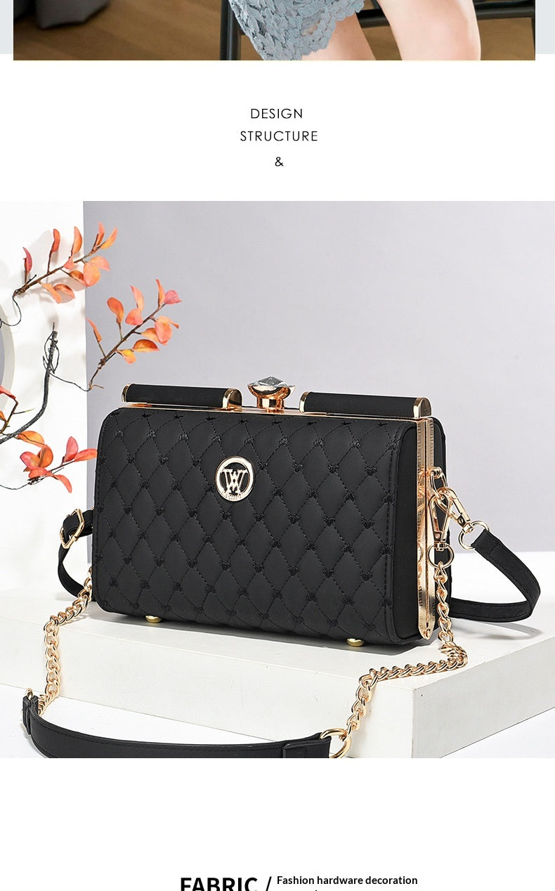 Niche Trendy Diamond-quilted Shoulder Bag With A Premium Texture