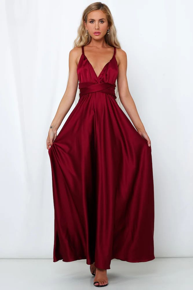 Deep V-neck Sleeveless Lace-up Sexy Backless High Waist Large Swing Satin Dress