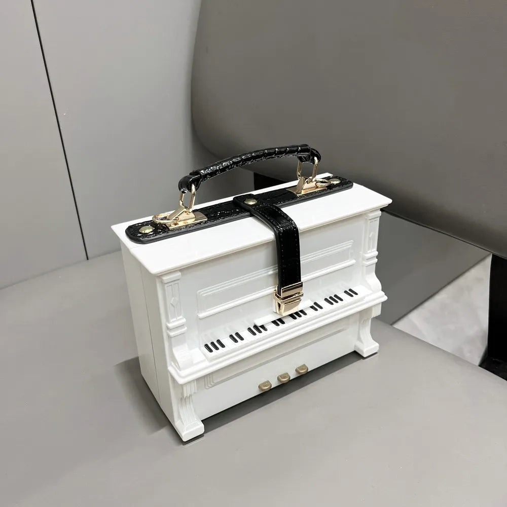 Piano Acrylic Box Shoulder Crossbody Bag