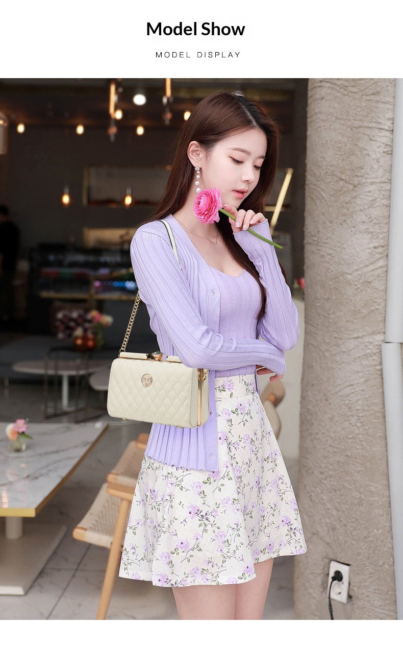 Niche Trendy Diamond-quilted Shoulder Bag With A Premium Texture