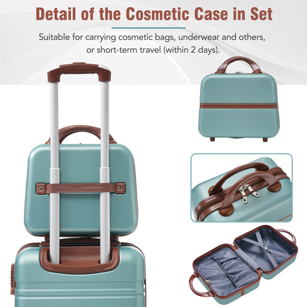 20-inch Hard-shell Suitcase With Cosmetic Bag- FREE USA SHIPPING