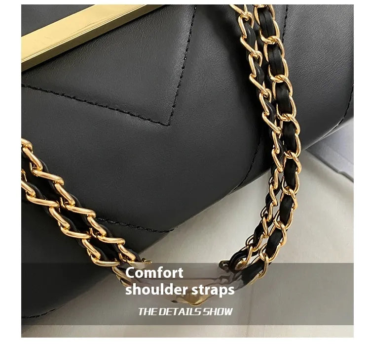Simple Portable Casual Fashion Crossbody Diamond Embroidery Thread Chain Bag