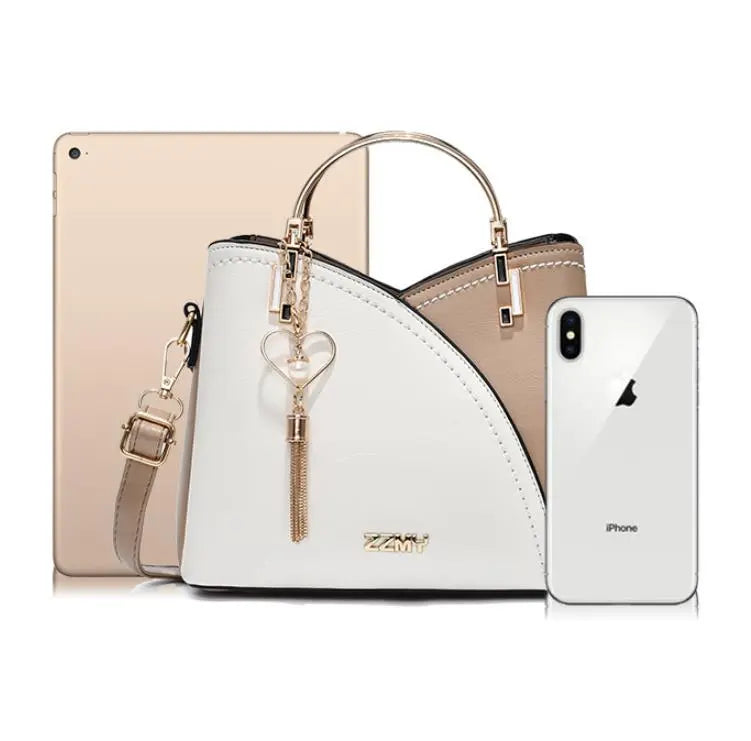 Color Block Handbag Love Tassel Decor Crossbody Bags For Women