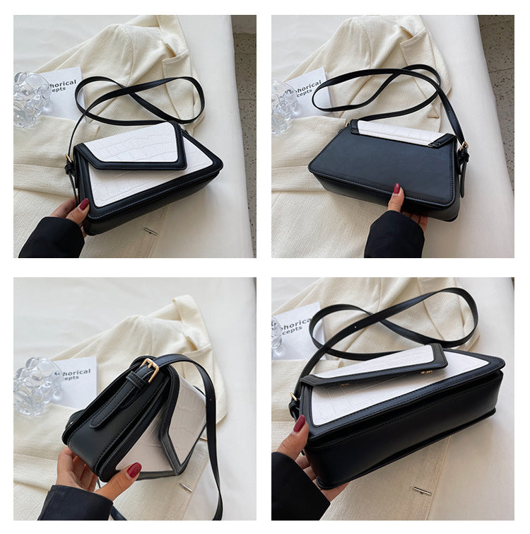 Stone Pattern Square Bag All-match One-shoulder High Sense