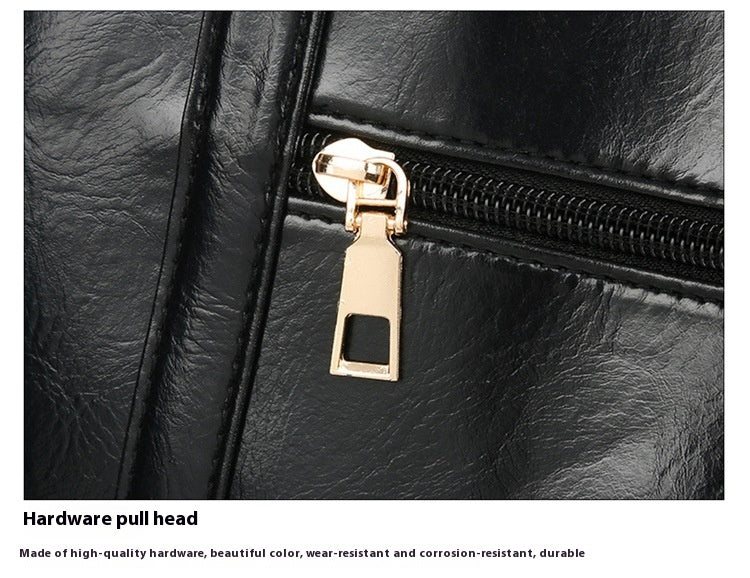 Women's Soft Leather Portable Large Capacity Shoulder Bag