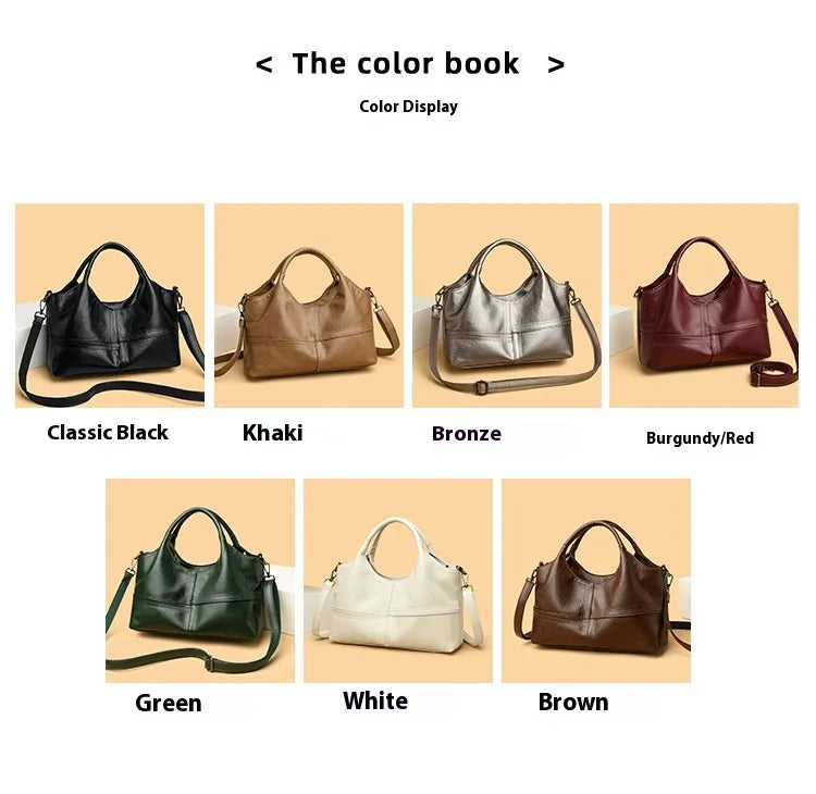 Soft Leather Handbag Women's Lightweight And Large Capacity Crossbody Bag
