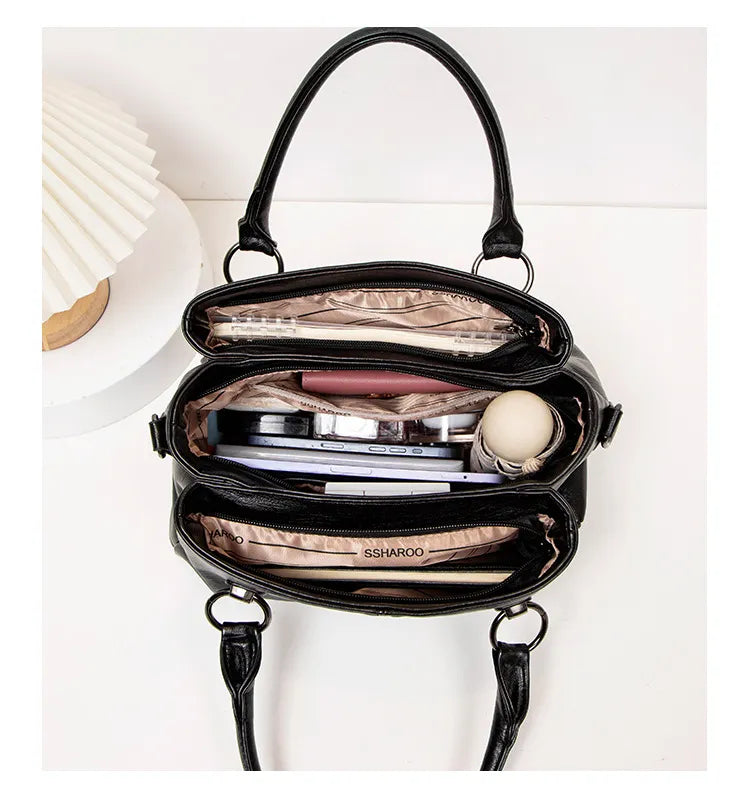 Fashion Large Capacity Wholesale Women's Crossbody Soft Leather Bag
