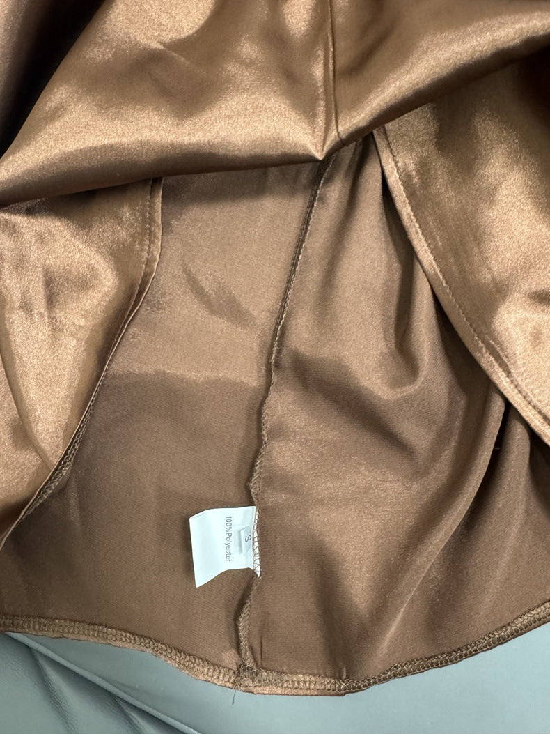 Women's Long-sleeved Satin Shirt