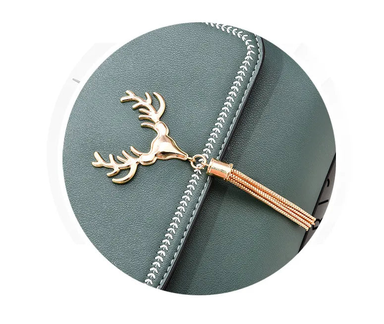 Women's New Fashion Hand-held Deer Head Tassel Shoulder Bag