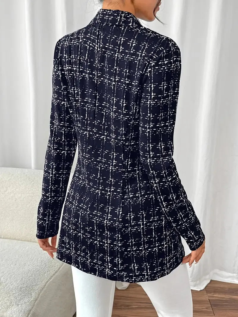 Plaid Slim Fit Elegant Graceful Women's Coat