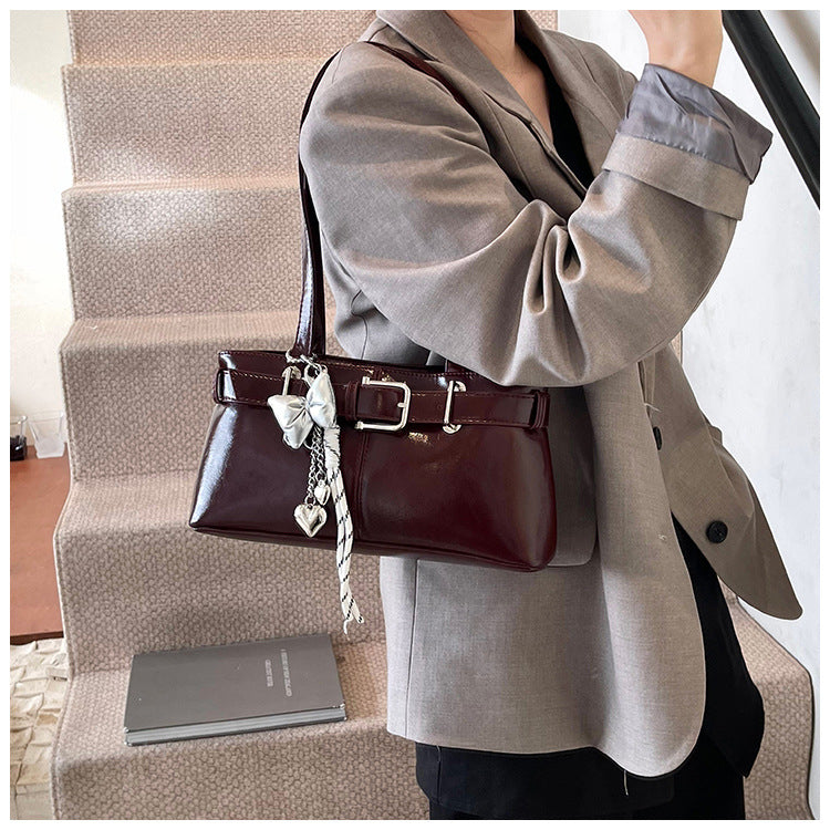 Commuter Texture Underarm Shoulder Handbag
