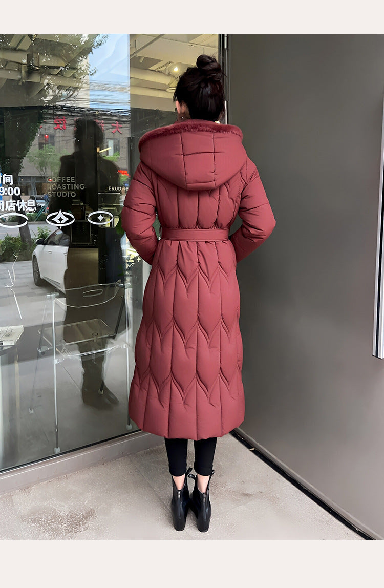 Stitching Elegant Slim Large Cotton-padded Clothes