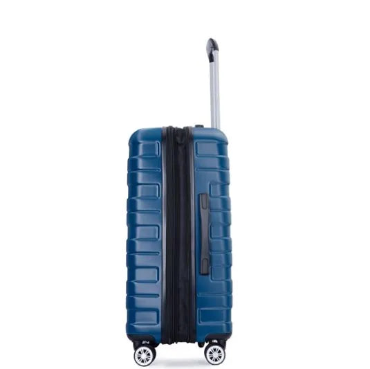 3 Piece Suitcase Set PC Lightweight And Durable Expandable Carrying Case With Two Hooks, Double Swivel Wheels, TSA Lock, 21-25-29 Dark Blue- FREE USA SHIPPING