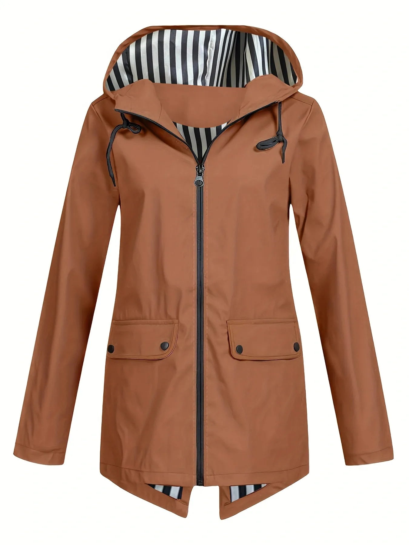 Women's Zipper Hooded Outdoor Windproof Thin Coat