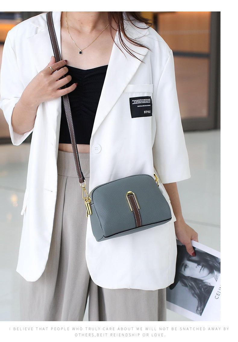 Layer Cowhide Large Capacity Square All-match Shoulder Bag