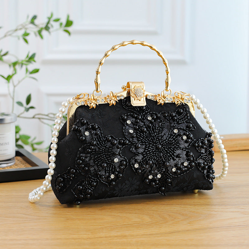 Pearl Embroidered Fashion Handbag