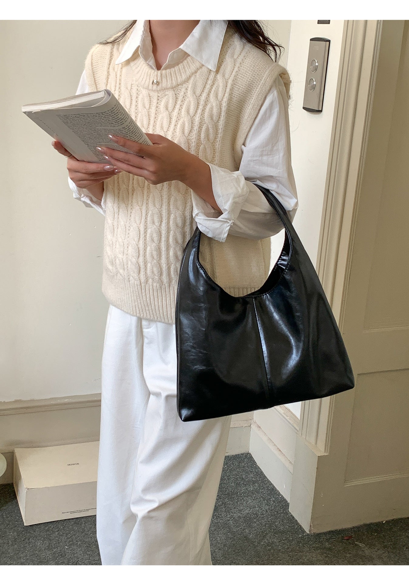 Large Capacity Soft Leather Handbag For Women
