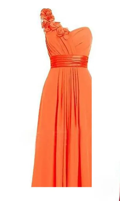 Women's Multi Colored Slanted Neck Sleeveless Strapless Long Dress