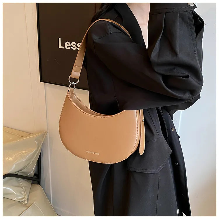 Simple All-match Retro Fashion Shoulder Trendy Small Saddle Bag