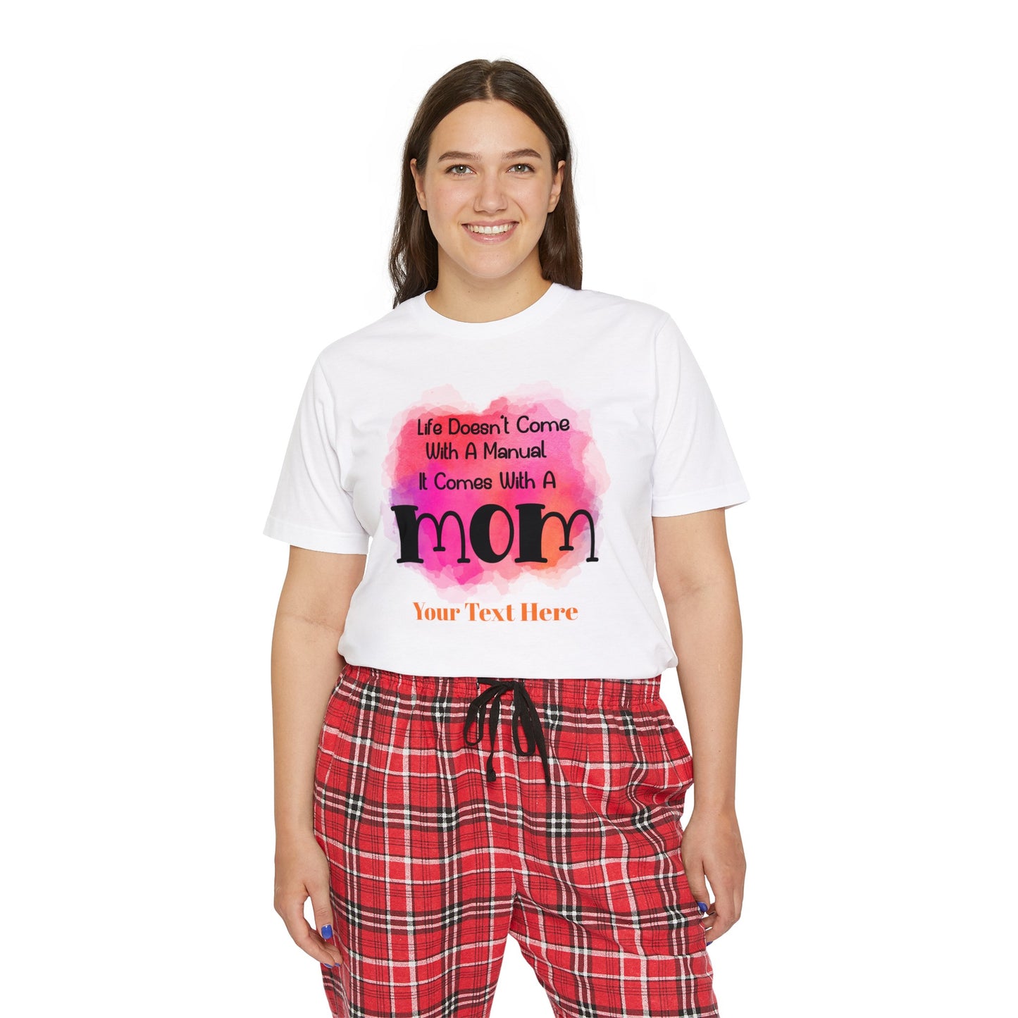 Women's Short Sleeve Pajama Set - Personalize With Colorful MOM Messages