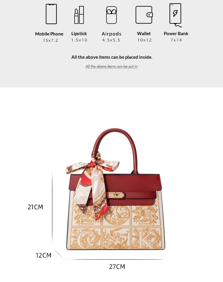 Rare Embroidered Chinese-Style Bag For Women