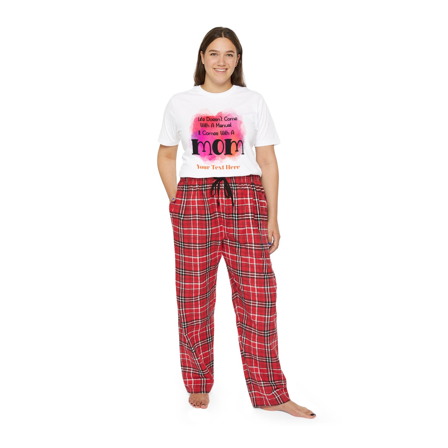 Women's Short Sleeve Pajama Set - Personalize With Colorful MOM Messages