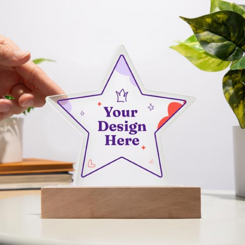 Acrylic Star Plaque - Personalized Gift For Dad