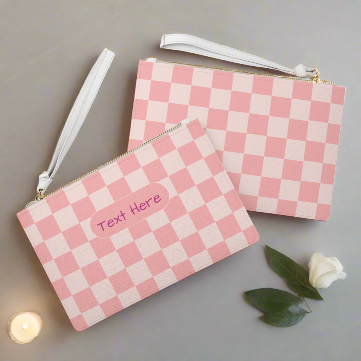 Clutch Bag - Personalize With Checkered Designs