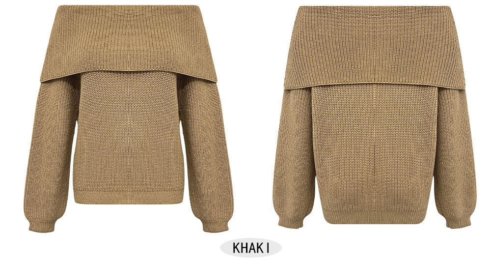 Loose Off Shoulder Pullover Top Sweater