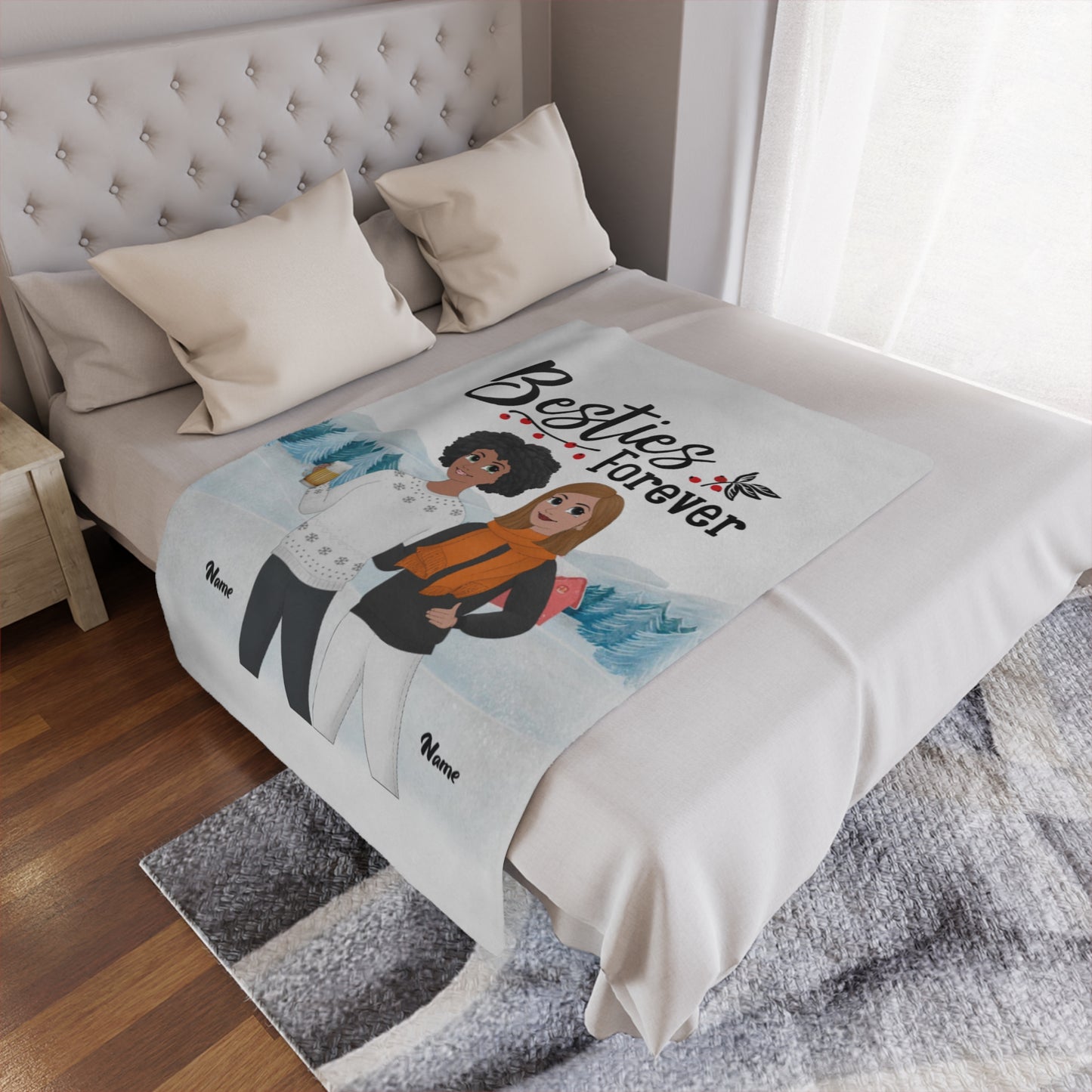 Microfiber Blanket - Personalized Gift For Besties