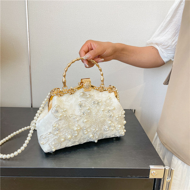 Pearl Embroidered Fashion Handbag