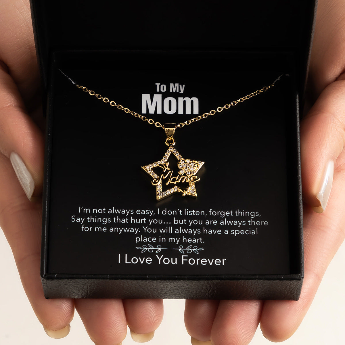 Mother's Day Necklace Gift Box Love Necklace For Women Fine Jewelry Women Accessories Fashion Jewelry