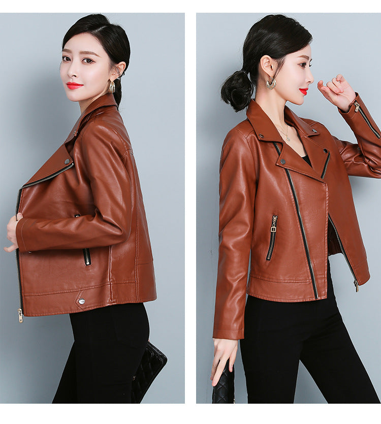 Leather Jacket Versatile Short Coat