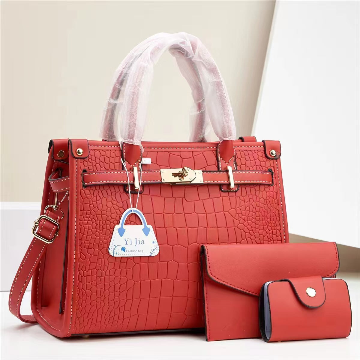 Stylish And Minimalist Macaron Three-piece Handbag