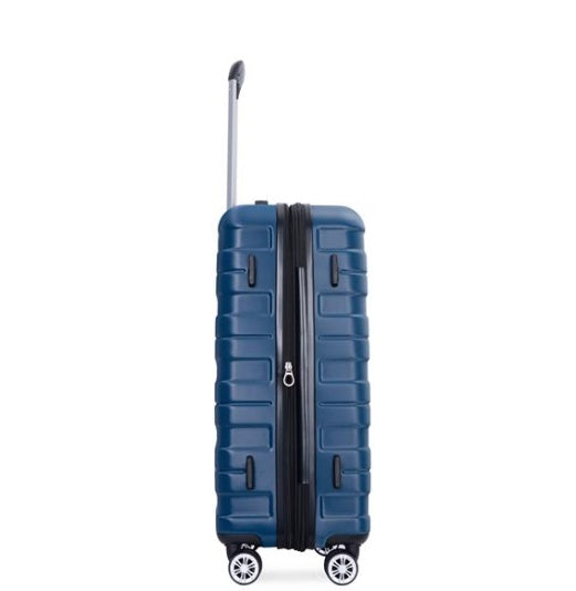 3 Piece Suitcase Set PC Lightweight And Durable Expandable Carrying Case With Two Hooks, Double Swivel Wheels, TSA Lock, 21-25-29 Dark Blue- FREE USA SHIPPING