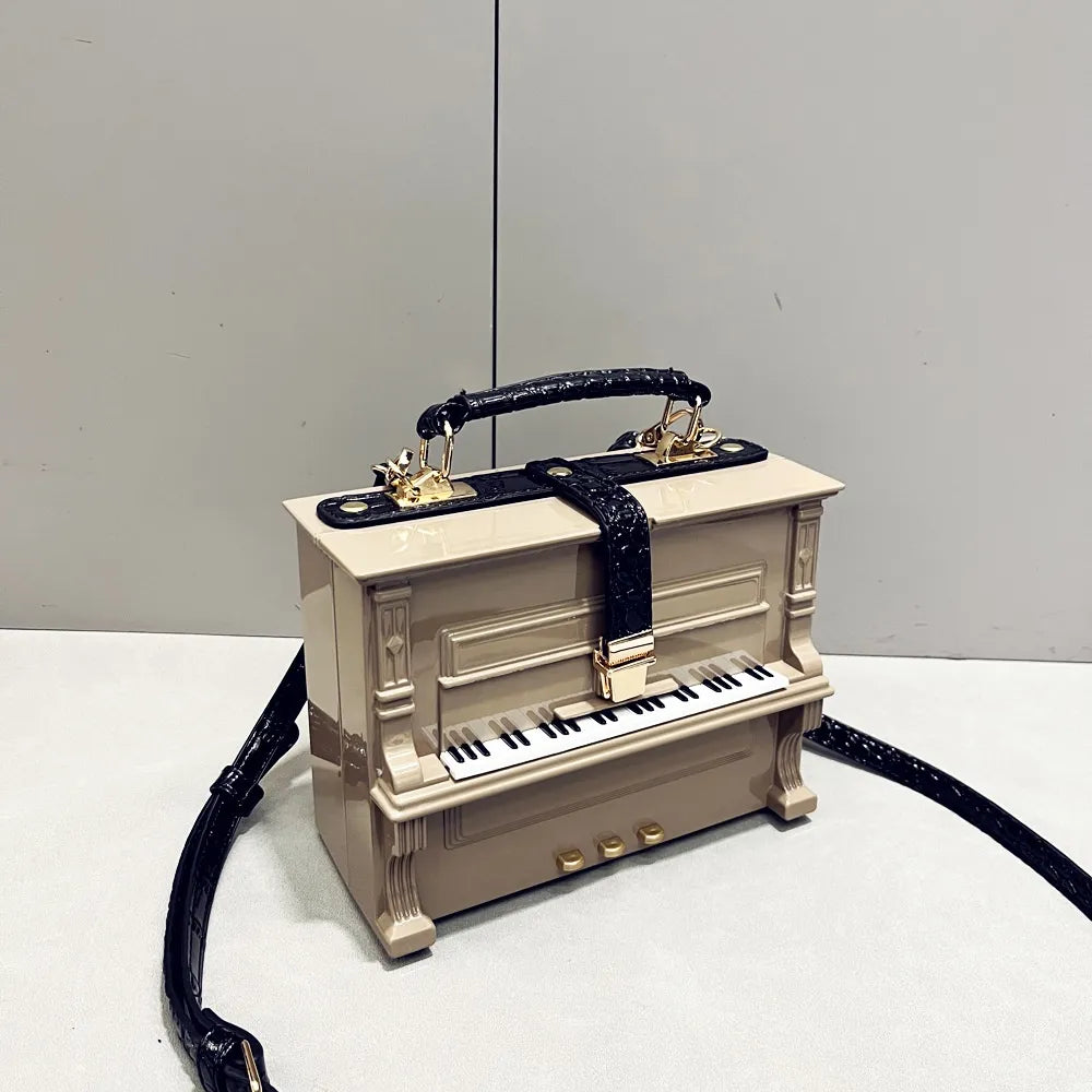 Piano Acrylic Box Shoulder Crossbody Bag