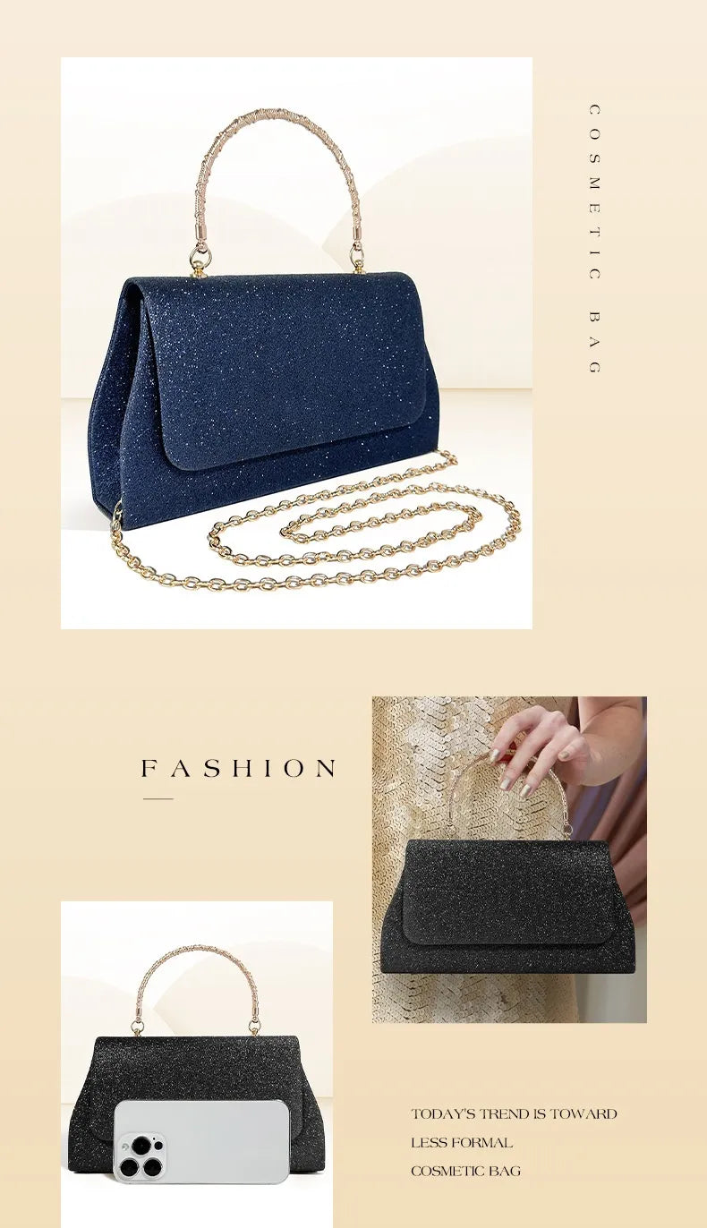 Women's Handbag Niche Glitter Hand Carrying Dinner Party Simple