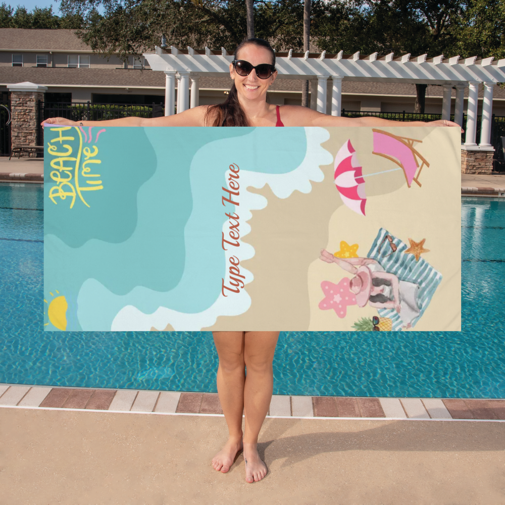 Bath Towel - Personalize With Beach Themes