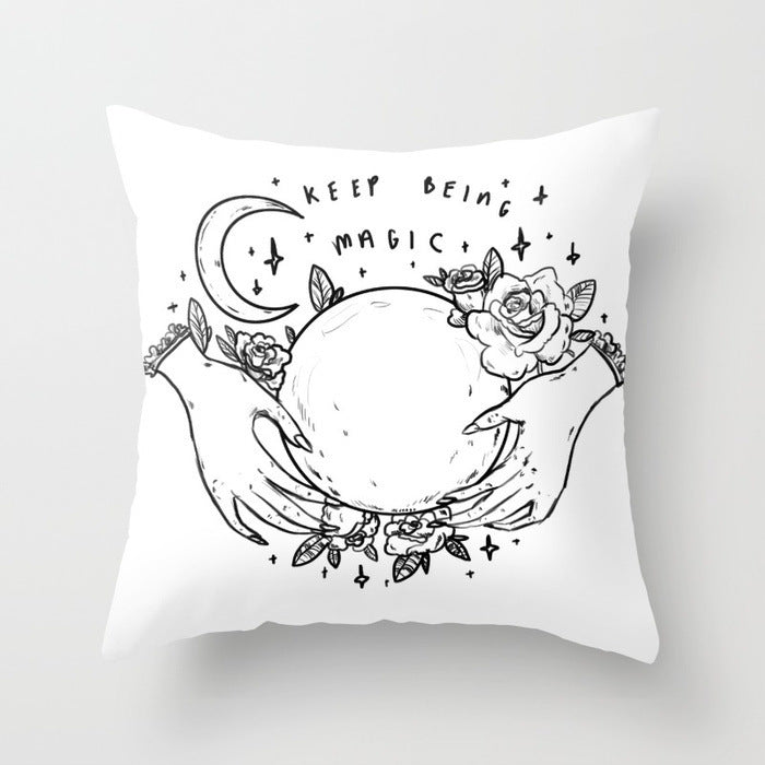 Halloween pillowcase black and white