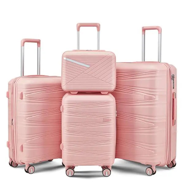 4-Piece Luggage Set, Durable and Lightweight Travel Suitcases with Spinner Wheels- FREE USA SHIPPING