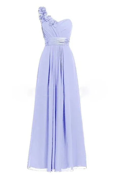 Women's Multi Colored Slanted Neck Sleeveless Strapless Long Dress