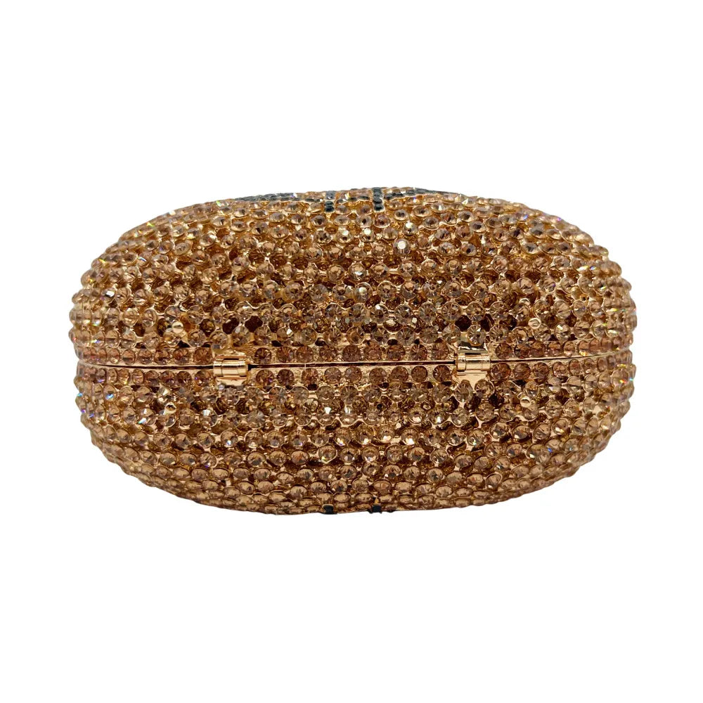 Trade Hollow Metal Purse Full Diamond Clutch