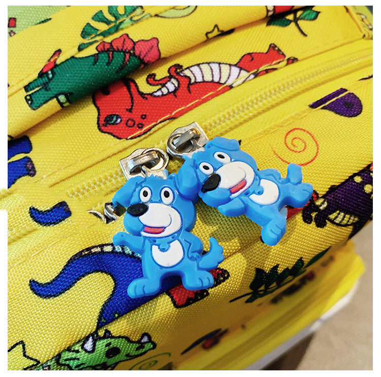 Cartoon Student Schoolbag Dinosaur Nylon Print Children's Shoulders