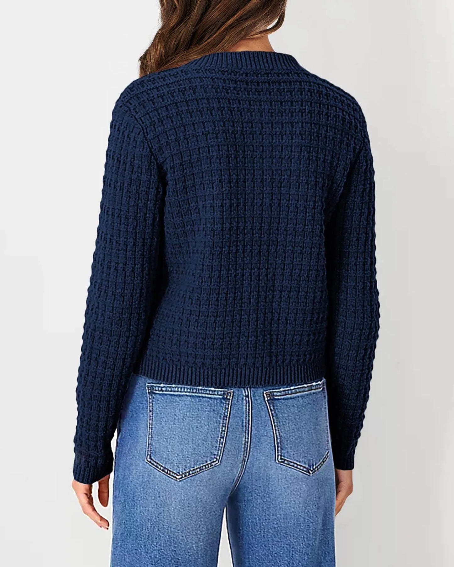 Women's Solid Color Commute Knitted Cardigan Casual Sweater Coat