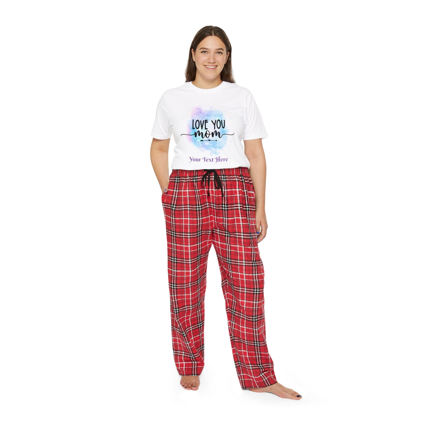 Women's Short Sleeve Pajama Set - Personalize With Colorful MOM Messages