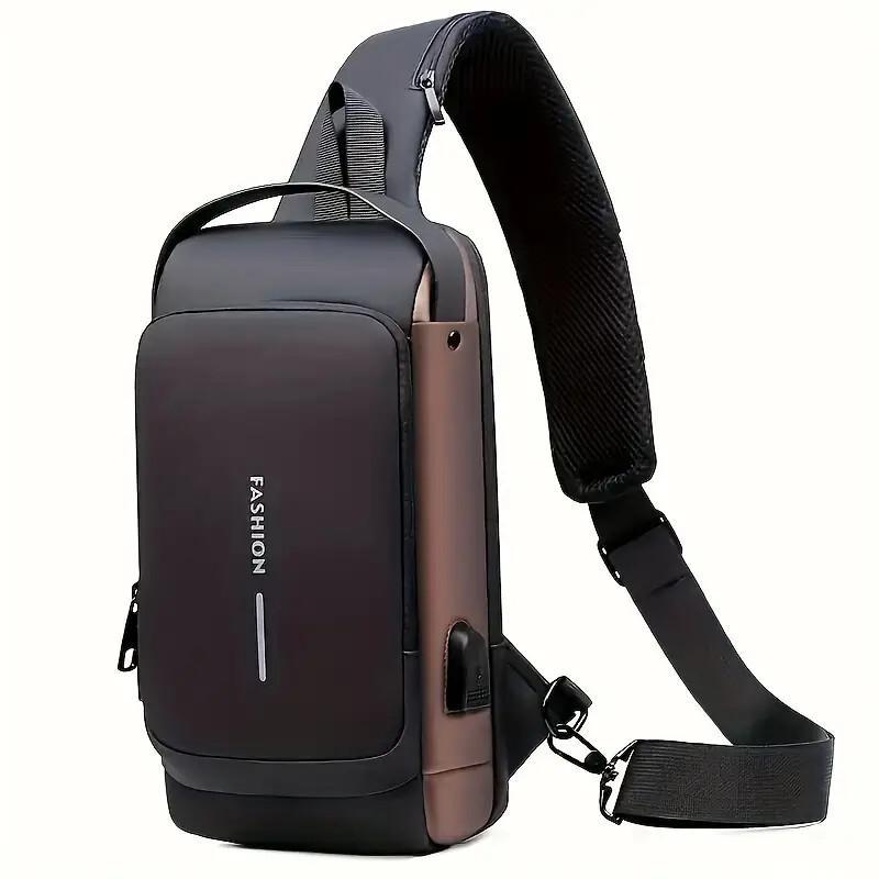 Men's Waterproof Motorcycle Chest Bag, Anti-Theft Shoulder Bag, Durable Oxford Fabric Outdoor Bag-FREE USA SHIPPING