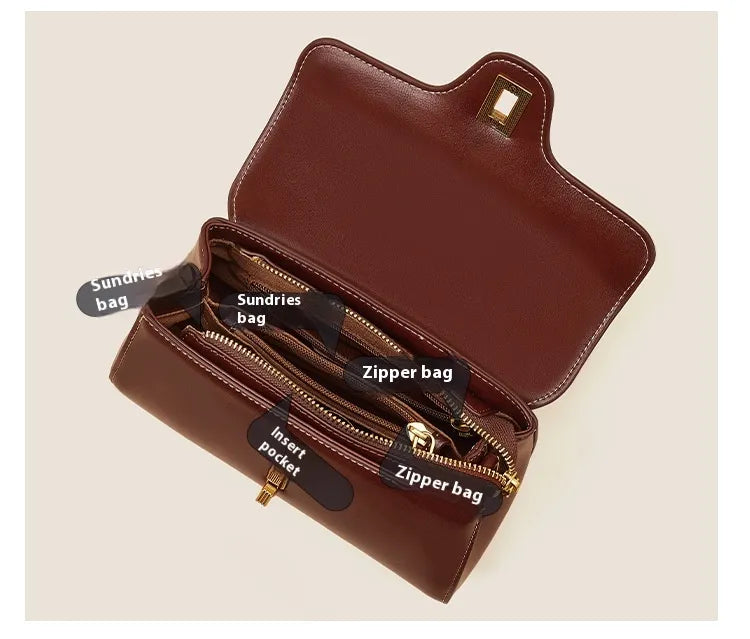 Niche Original High Sense Mild Luxury Retro Cambridge Portable Messenger Bag