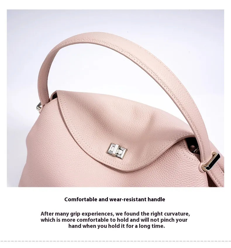 Shoulder Messenger Bag Fashionable All-match Bag Cowhide Leather