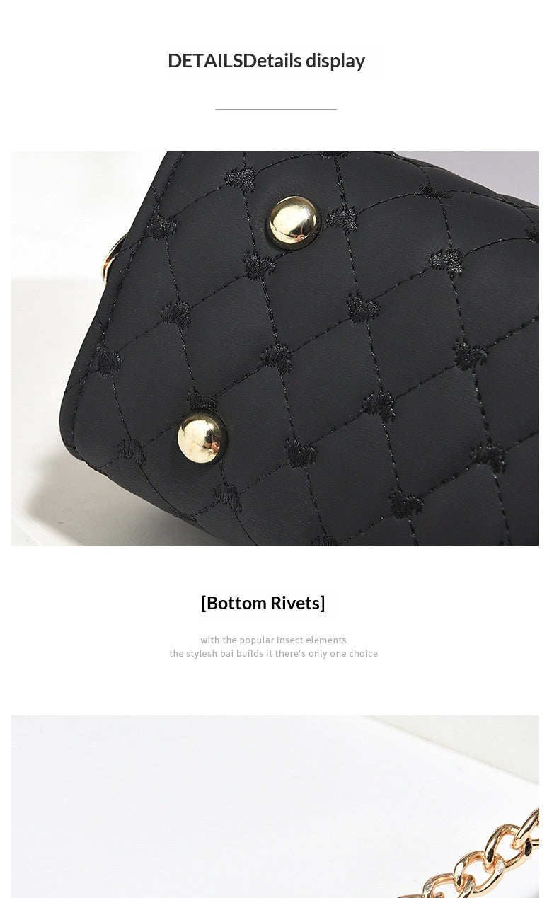 Niche Trendy Diamond-quilted Shoulder Bag With A Premium Texture